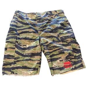Propper for Grind Athletics Tiger Camo Cargo Shorts Raw Hem Utility Military LG